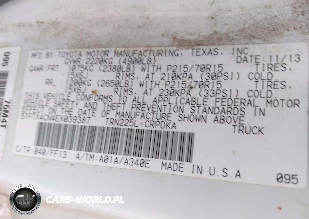 2014 Toyota Tacoma VIN:5TFTX4CN4EX039387 - 9