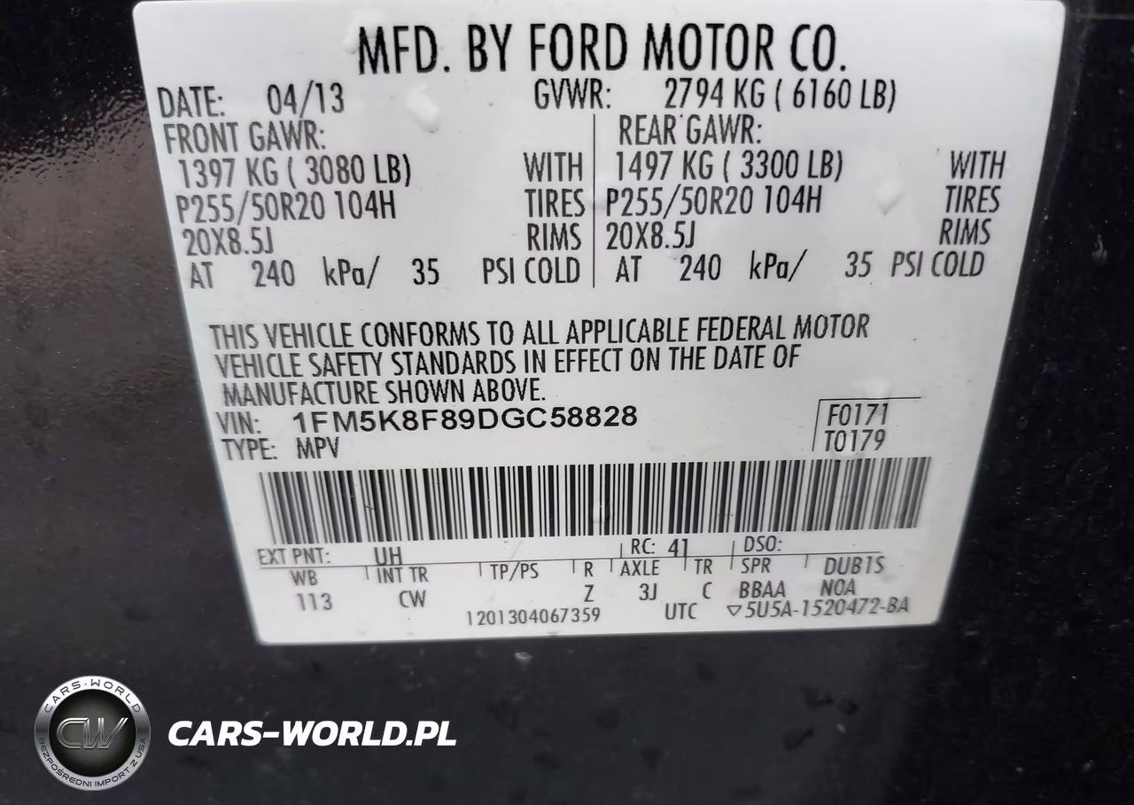 2013 Ford Explorer Limited VIN:1FM5K8F89DGC58828 - 9