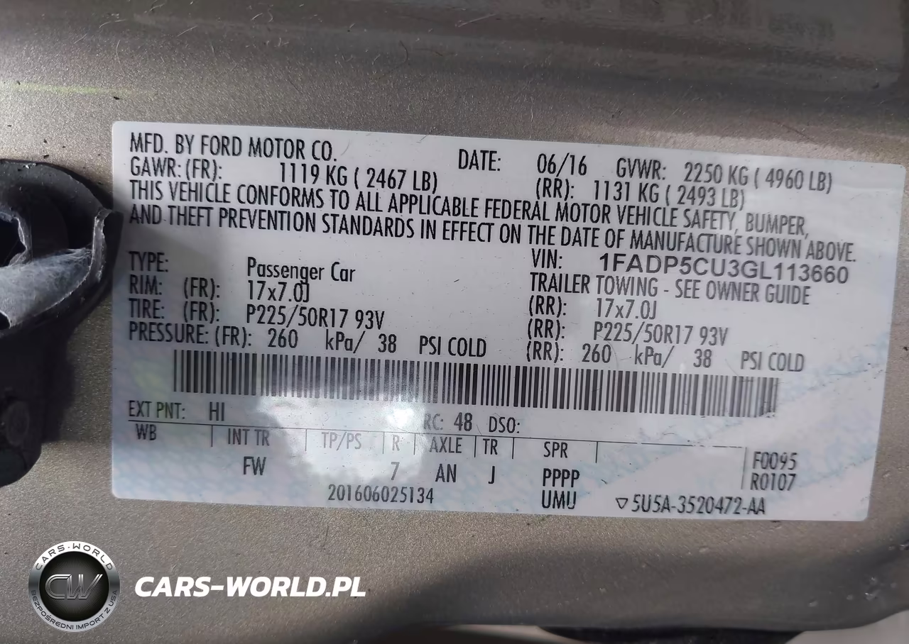 2016 Ford C-Max Energi Sel VIN:1FADP5CU3GL113660 - 9
