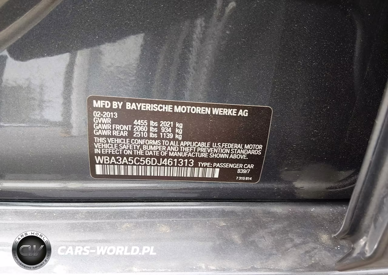 2013 BMW 328I VIN:WBA3A5C56DJ461313 - 9