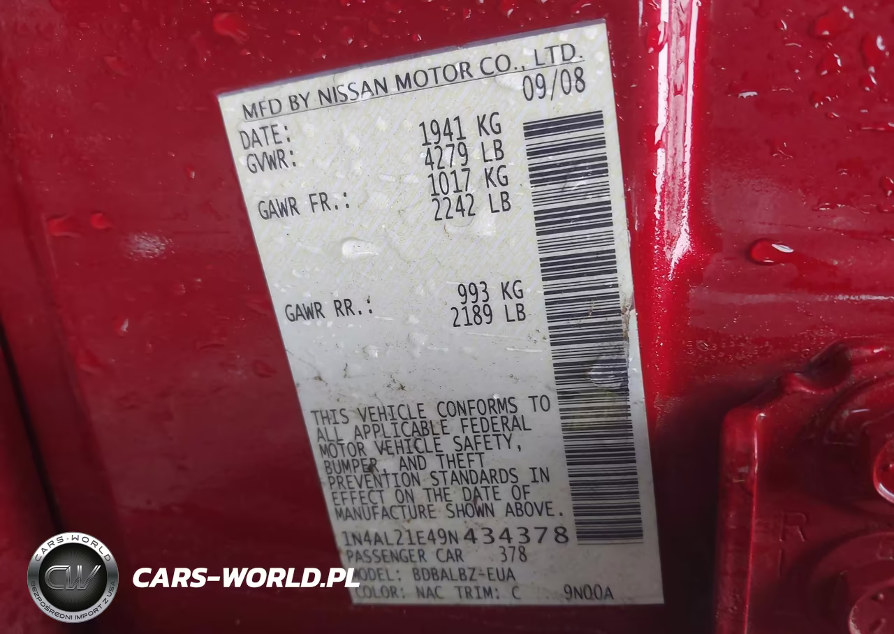 2009 Nissan Altima 2.5 S VIN:1N4AL21E49N434378 - 9
