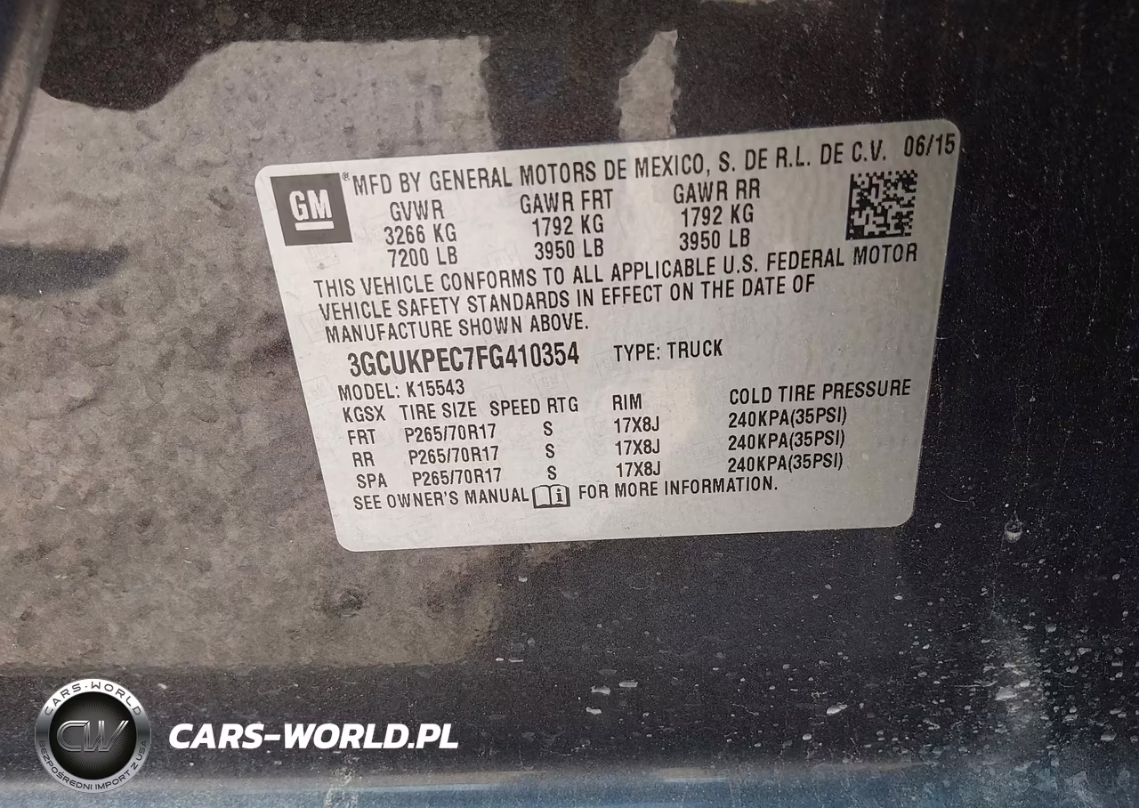 2015 Chevrolet Silverado 1500 Wt VIN:3GCUKPEC7FG410354 - 9