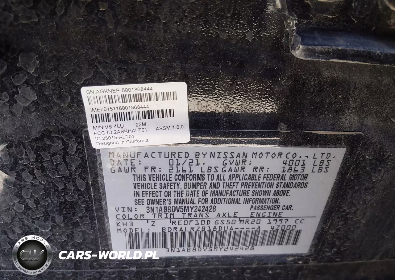2021 Nissan Sentra Sr Xtronic Cvt VIN:3N1AB8DV5MY242428 - 9