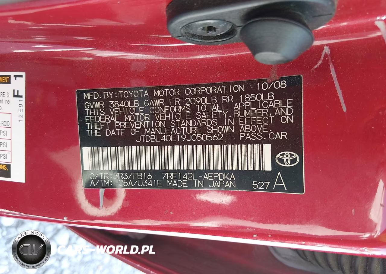 2009 Toyota Corolla Le VIN:JTDBL40E19J050562 - 9