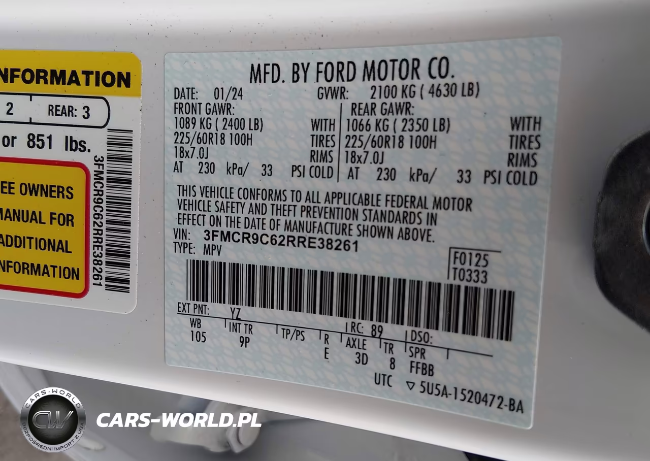 2024 Ford Bronco Sport Outer Banks VIN:3FMCR9C62RRE38261 - 9