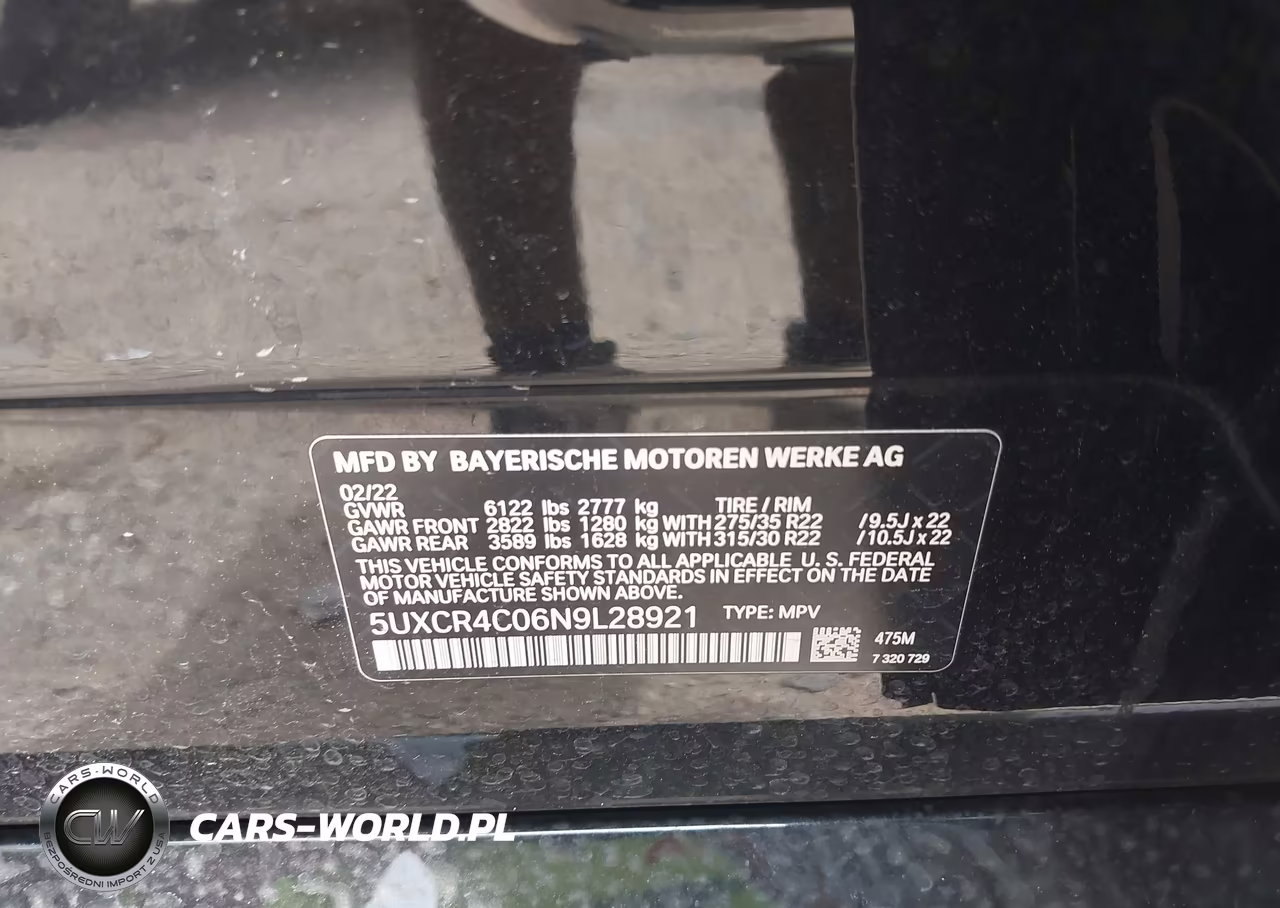 2022 BMW X5 Sdrive40I VIN:5UXCR4C06N9L28921 - 9