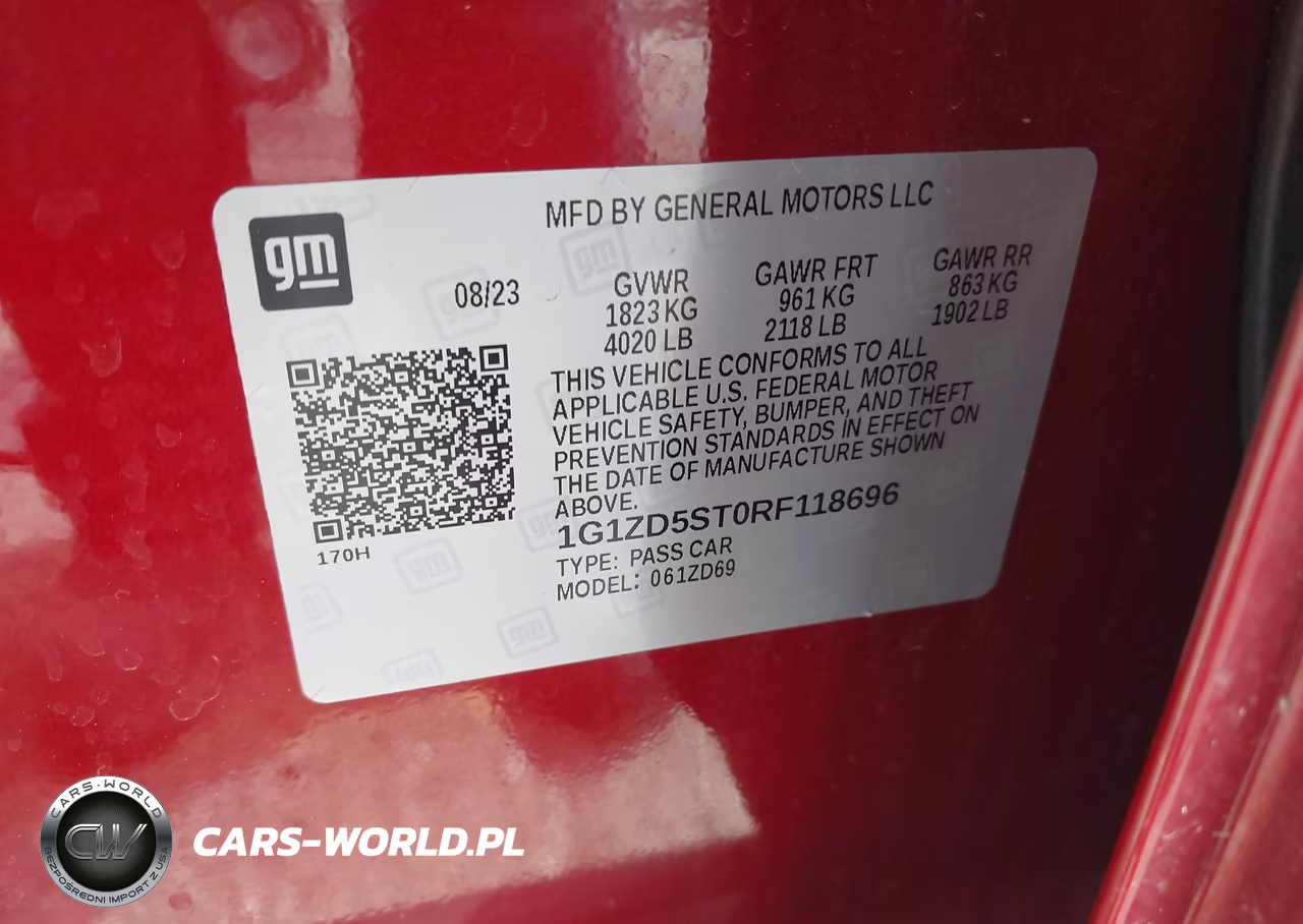 2024 Chevrolet Malibu Fwd 1Lt VIN:1G1ZD5ST0RF118696 - 9
