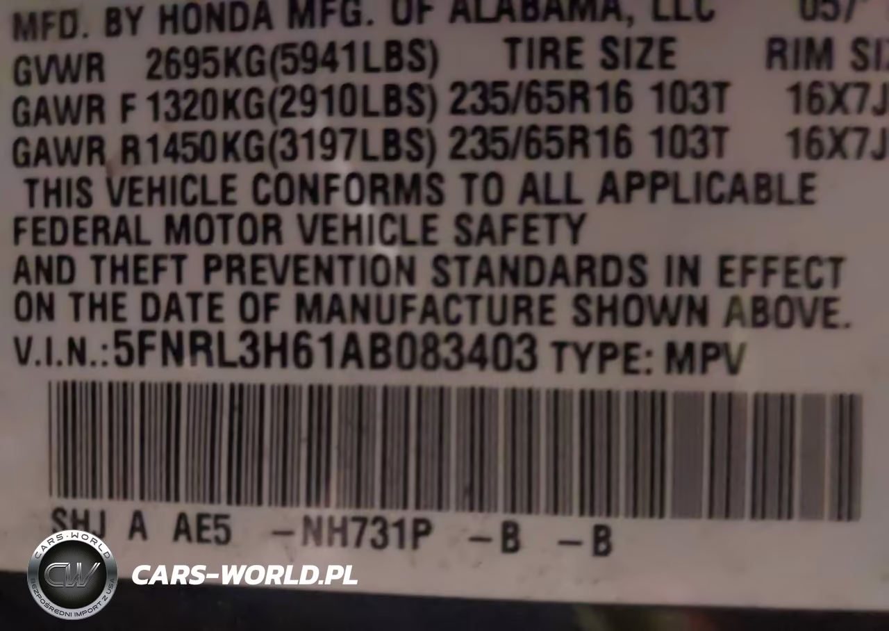 2010 Honda Odyssey Ex-L VIN:5FNRL3H61AB083403 - 9