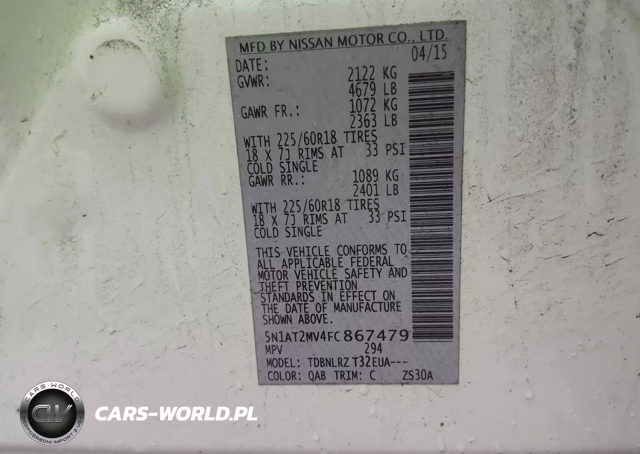 2015 Nissan Rogue Sl VIN:5N1AT2MV4FC867479 - 9