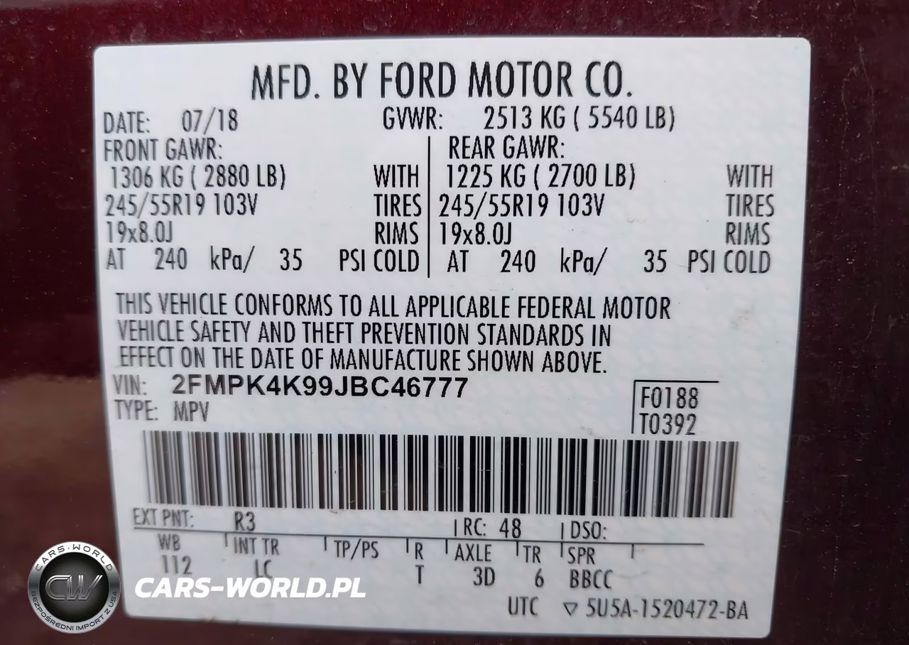 2018 Ford Edge Titanium VIN:2FMPK4K99JBC46777 - 9