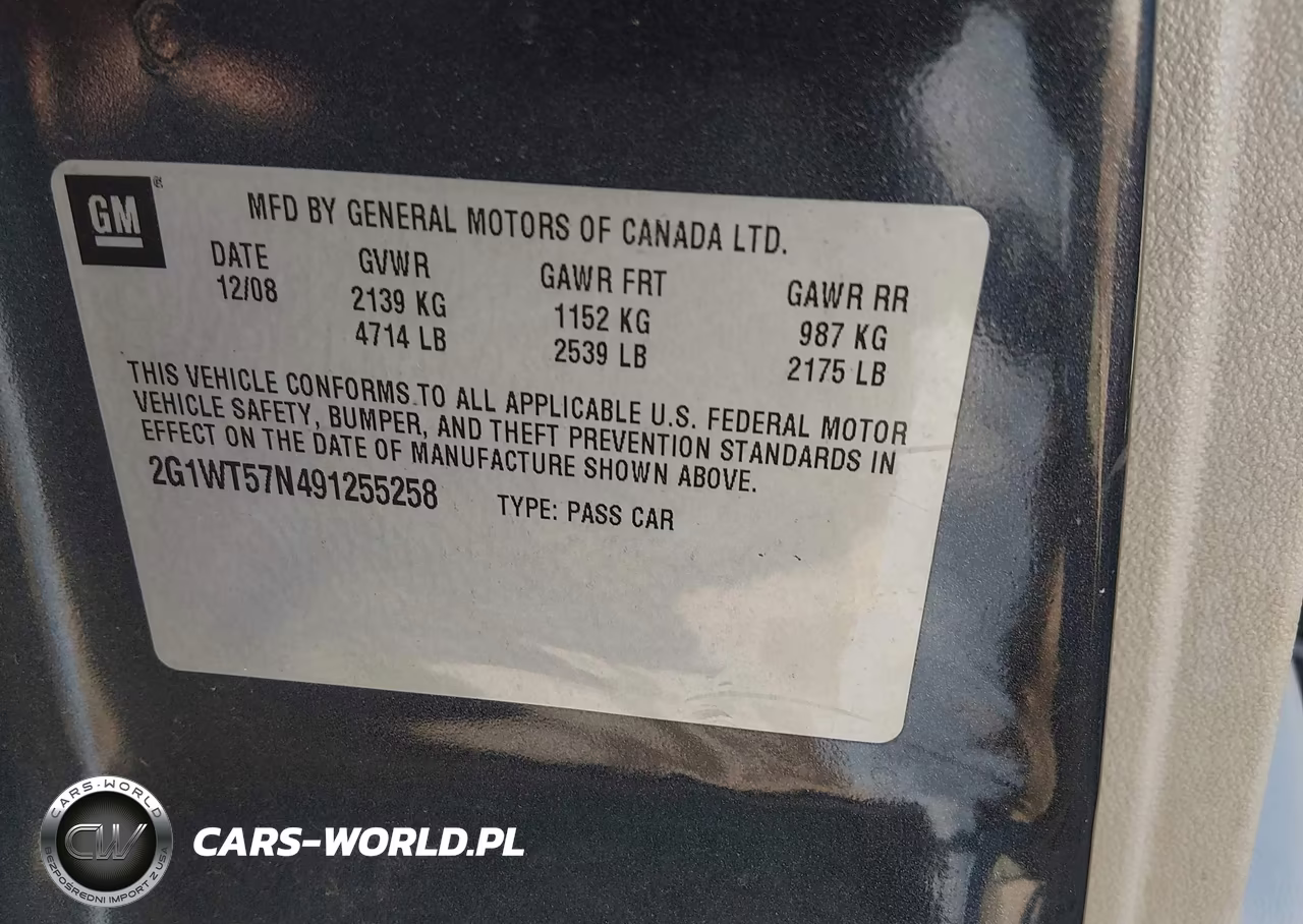 2009 Chevrolet Impala Lt VIN:2G1WT57N491255258 - 9