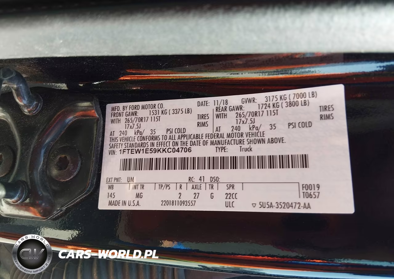 2019 Ford F-150 Xlt VIN:1FTEW1E59KKC04706 - 9