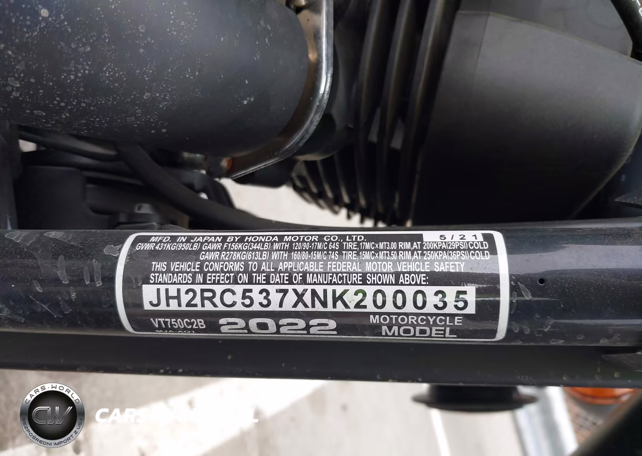 2022 Honda Vt750 C2B VIN:JH2RC537XNK200035 - 10