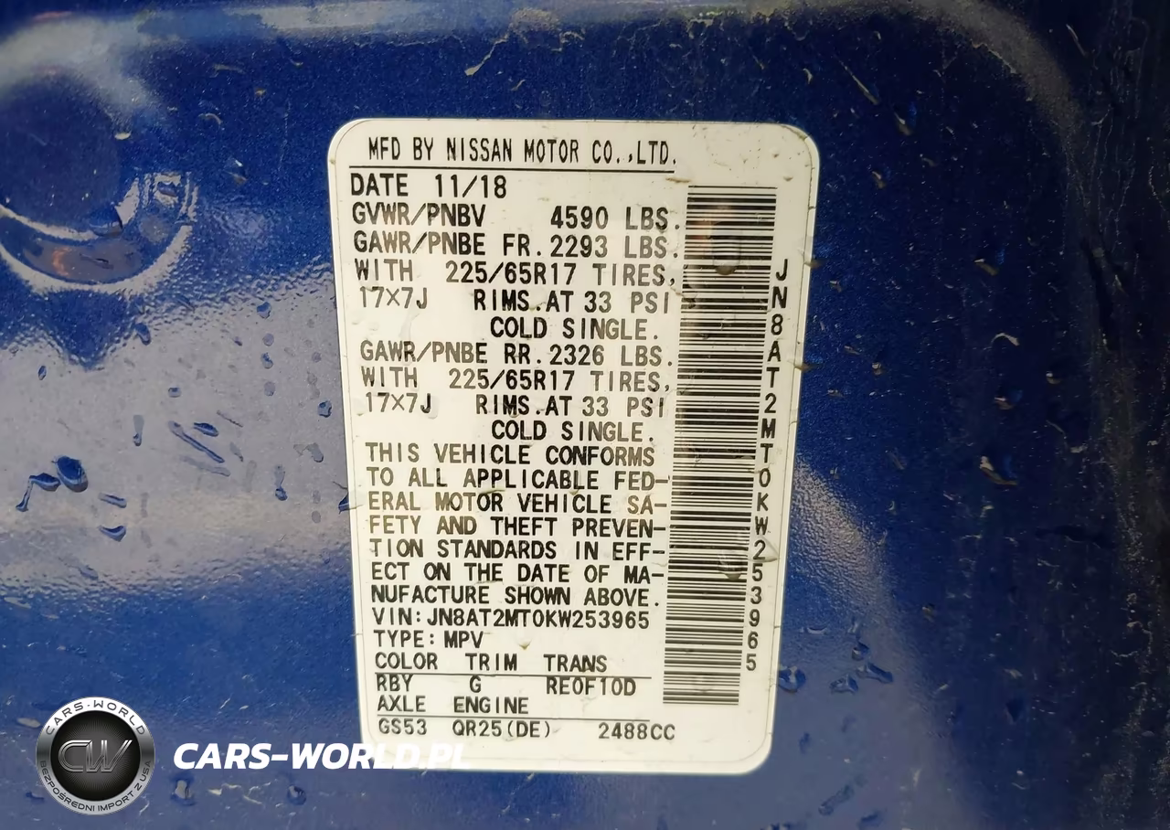 2019 Nissan Rogue S VIN:JN8AT2MT0KW253965 - 9