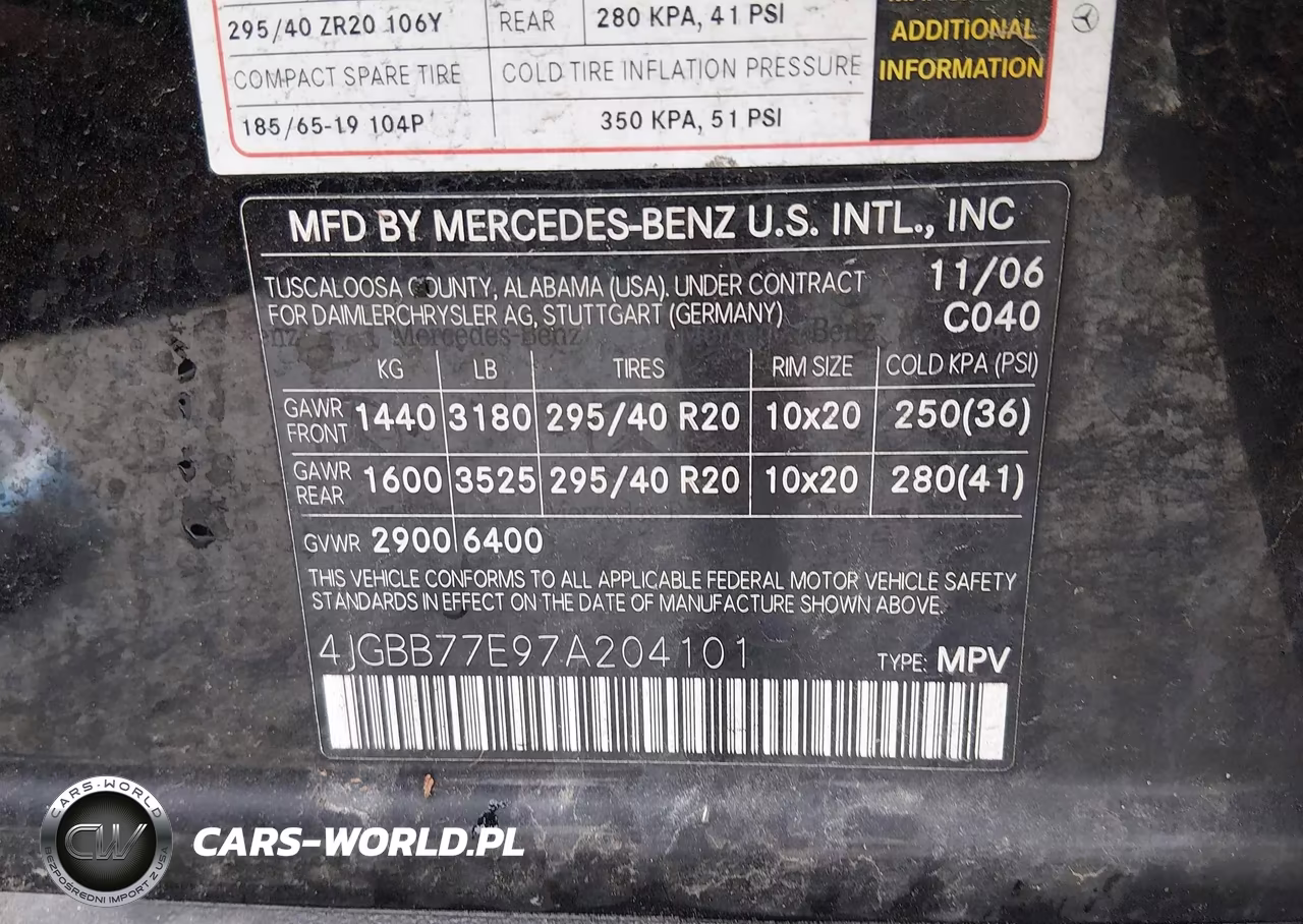 2007 Mercedes-Benz Ml 63 Amg 4Matic VIN:4JGBB77E97A204101 - 9