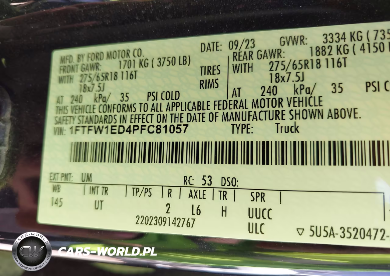 2023 Ford F-150 Xlt VIN:1FTFW1ED4PFC81057 - 9
