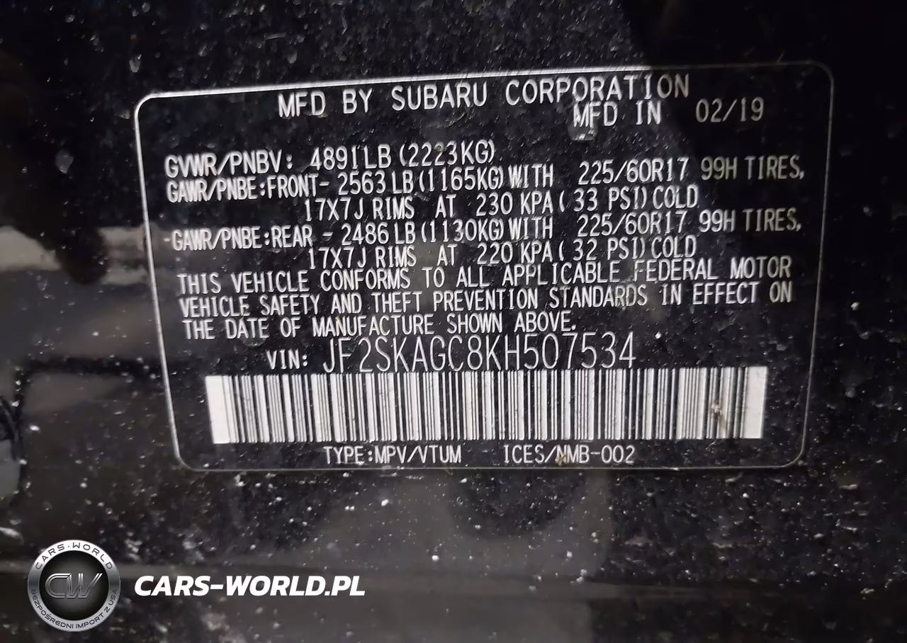 2019 Subaru Forester Premium VIN:JF2SKAGC8KH507534 - 9