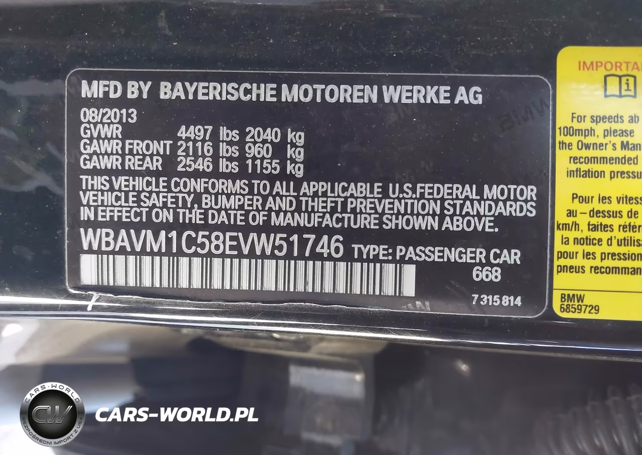 2014 BMW X1 Sdrive28I VIN:WBAVM1C58EVW51746 - 9