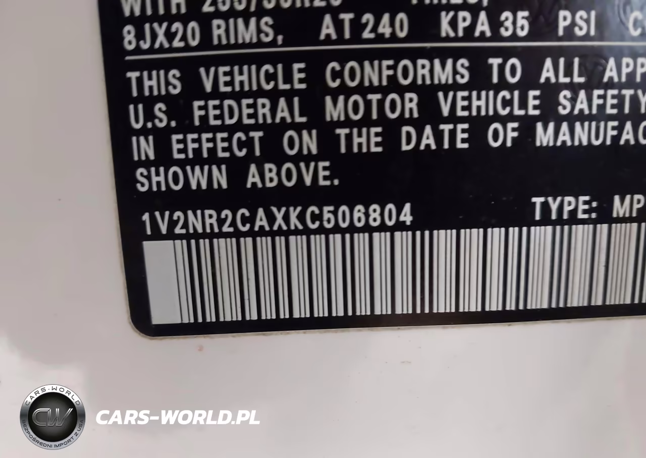 2019 Volkswagen Atlas 3.6L V6 Sel Premium VIN:1V2NR2CAXKC506804 - 9