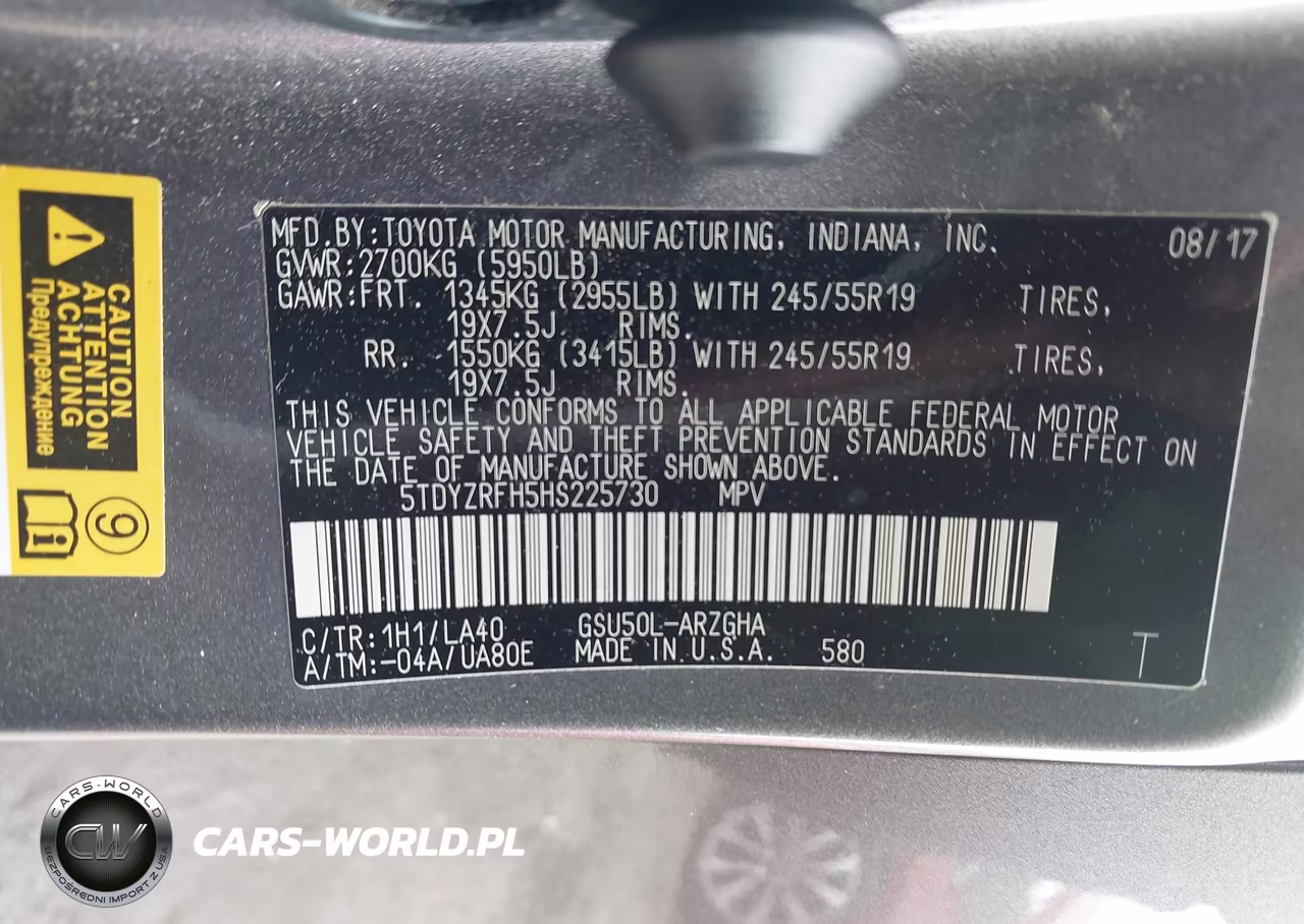 2017 Toyota Highlander Limited VIN:5TDYZRFH5HS225730 - 9