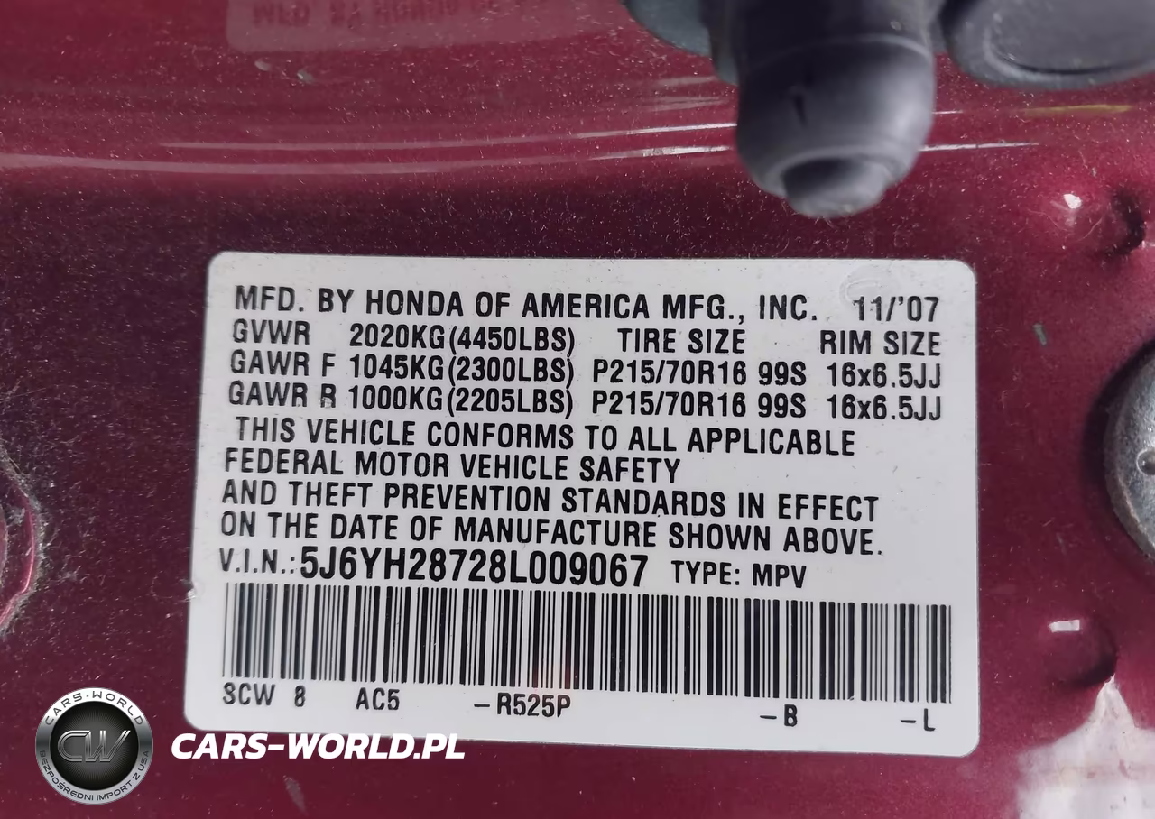 2008 Honda Element Ex VIN:5J6YH28728L009067 - 9