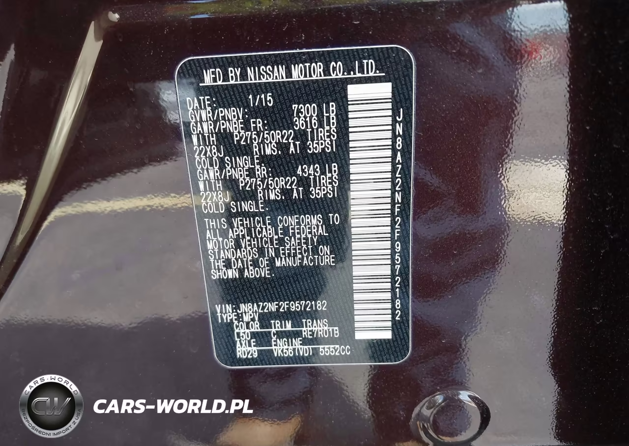 2015 Infiniti Qx80 VIN:JN8AZ2NF2F9572182 - 9