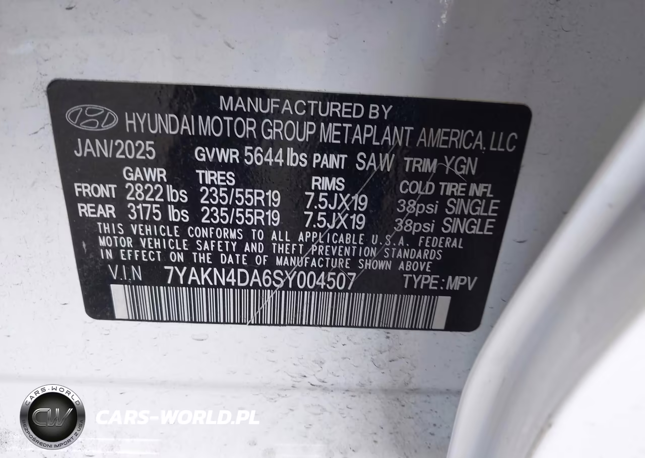 2025 Hyundai Ioniq 5 Sel VIN:7YAKN4DA6SY004507 - 9