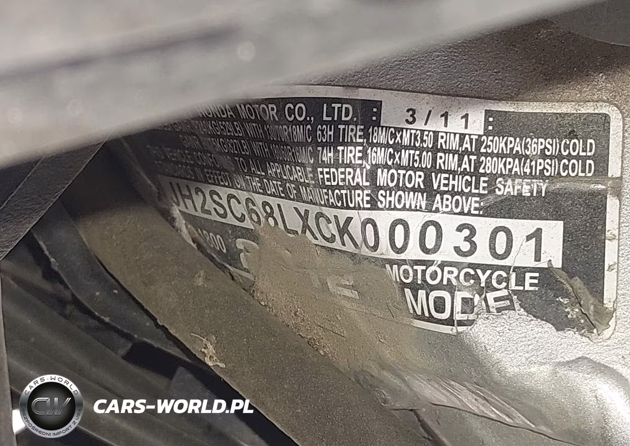 2012 Honda Gl1800 VIN:JH2SC68LXCK000301 - 10