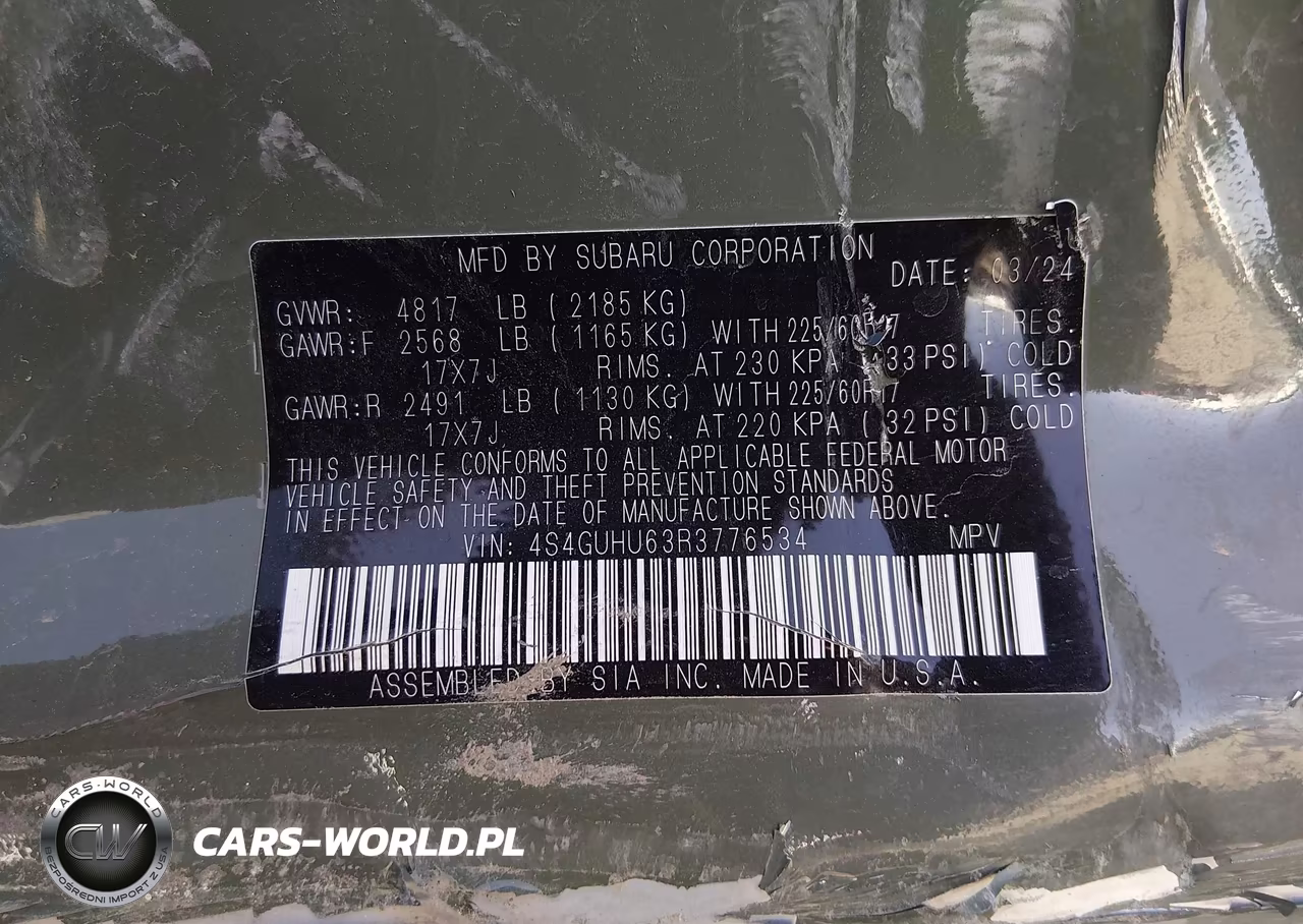 2024 Subaru Crosstrek Wilderness VIN:4S4GUHU63R3776534 - 9