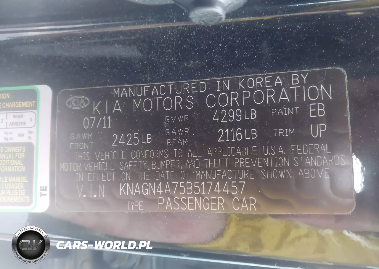 2011 Kia Optima Ex VIN:KNAGN4A75B5174457 - 9