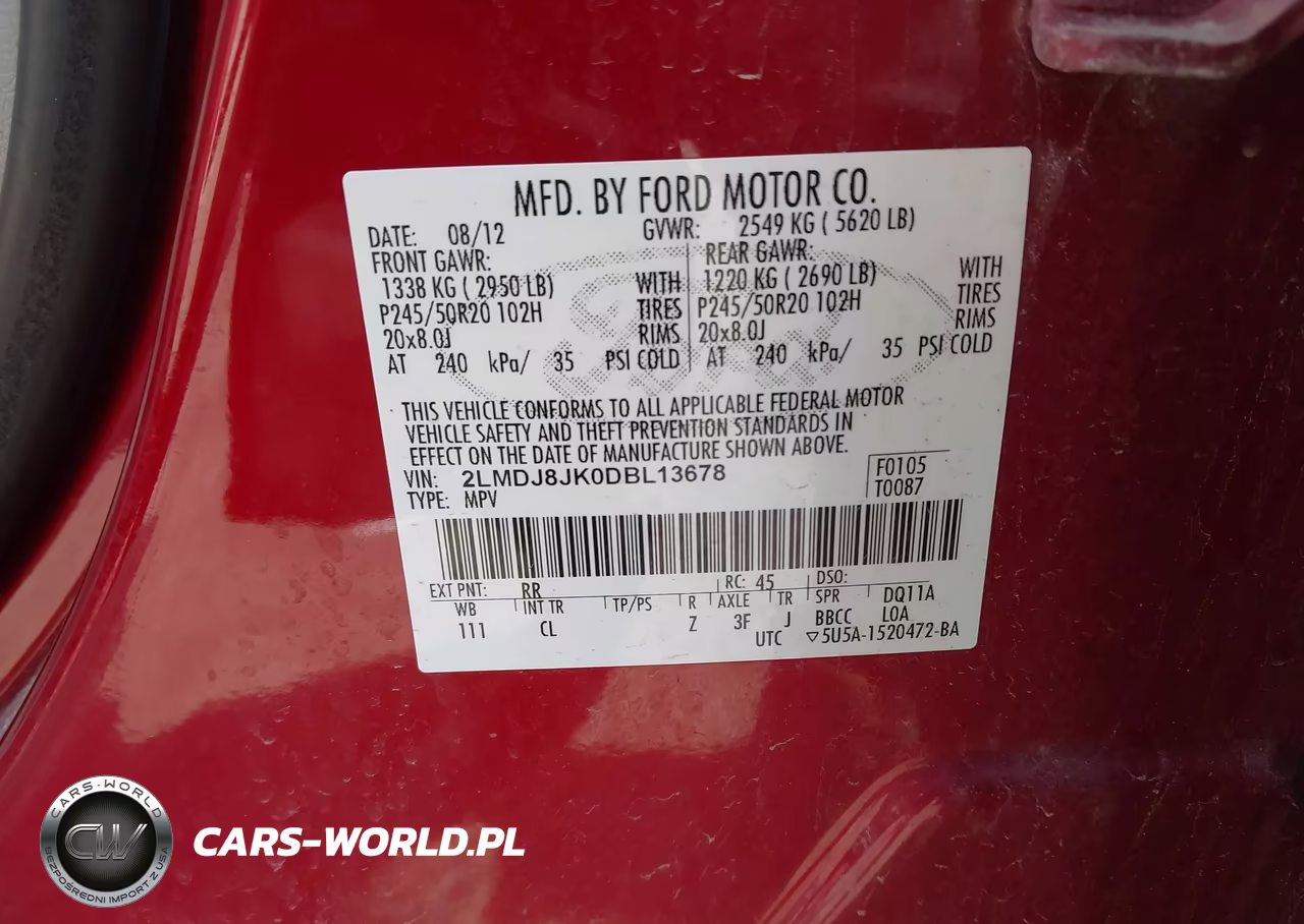 2013 Lincoln Mkx VIN:2LMDJ8JK0DBL13678 - 9