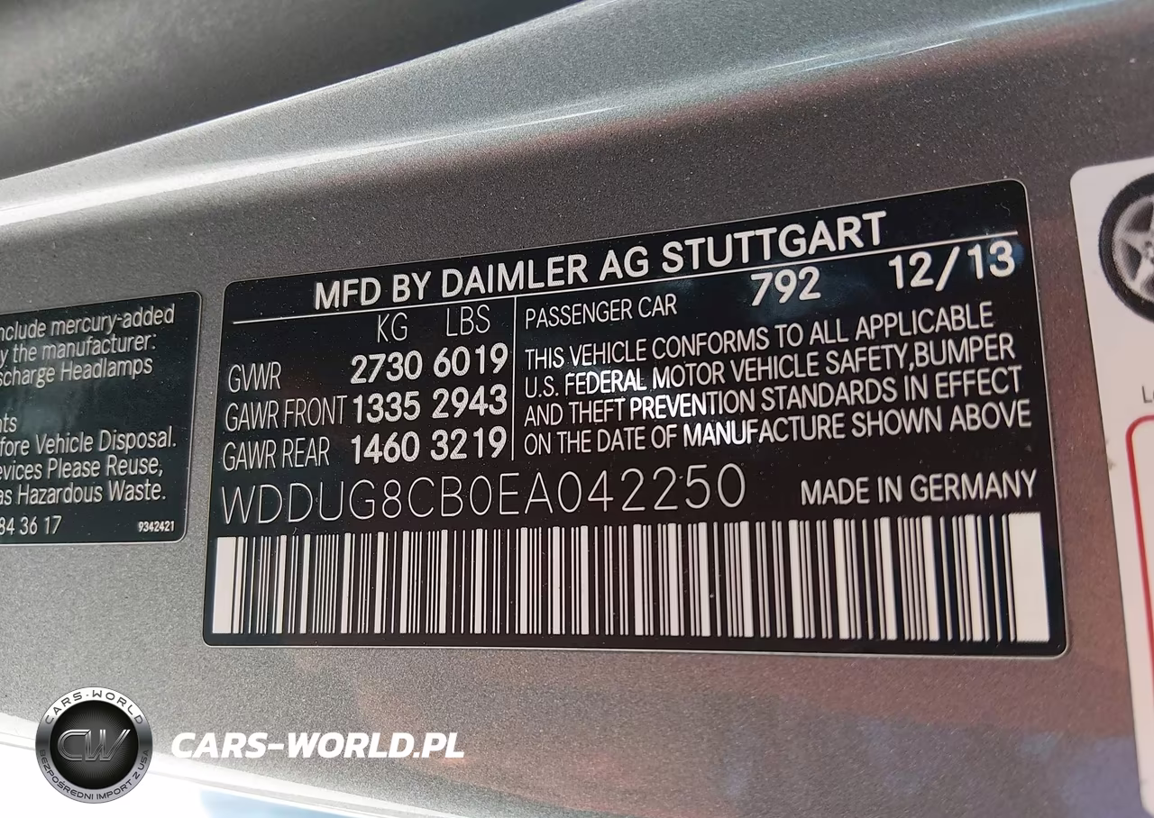 2014 Mercedes-Benz S 550 VIN:WDDUG8CB0EA042250 - 9