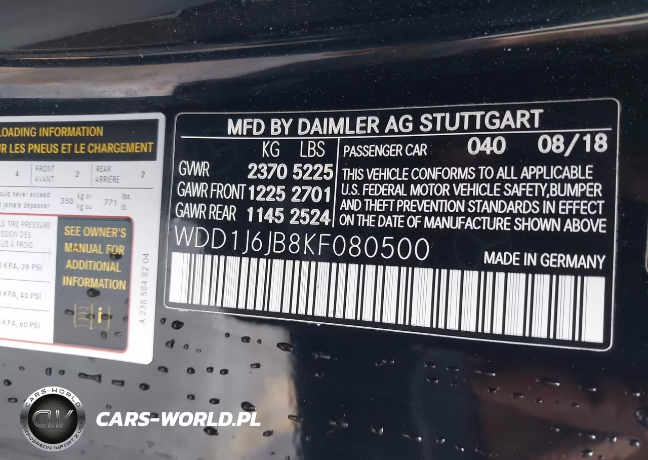 2019 Mercedes-Benz E 450 4Matic VIN:WDD1J6JB8KF080500 - 9