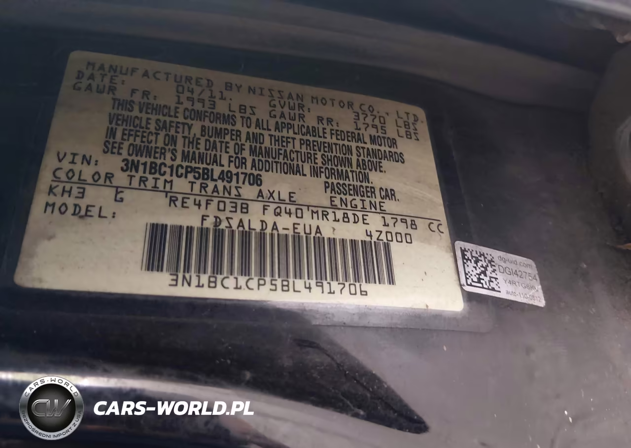 2011 Nissan Versa 1.8S VIN:3N1BC1CP5BL491706 - 9