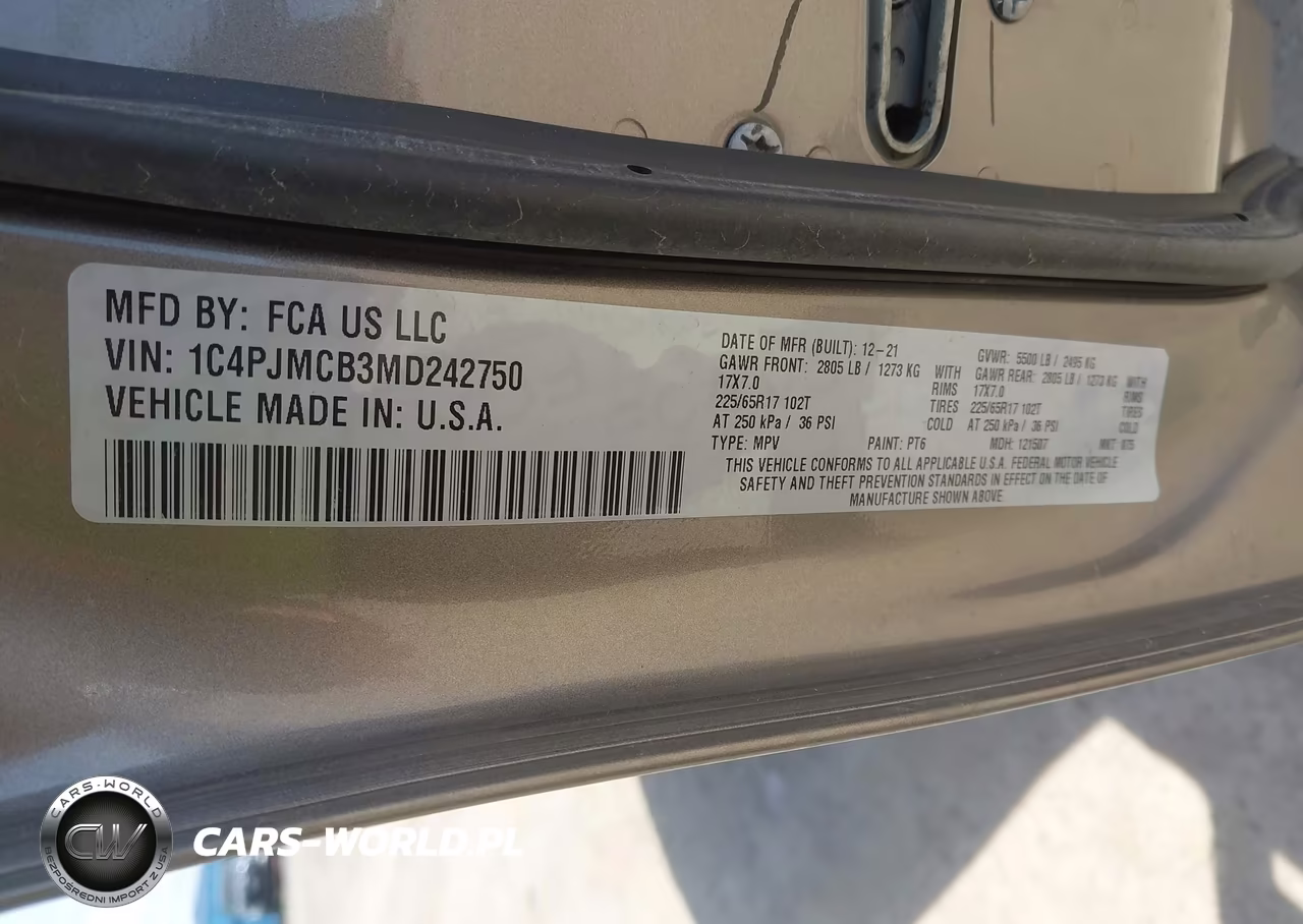 2021 Jeep Cherokee Latitude 4X4 VIN:1C4PJMCB3MD242750 - 9