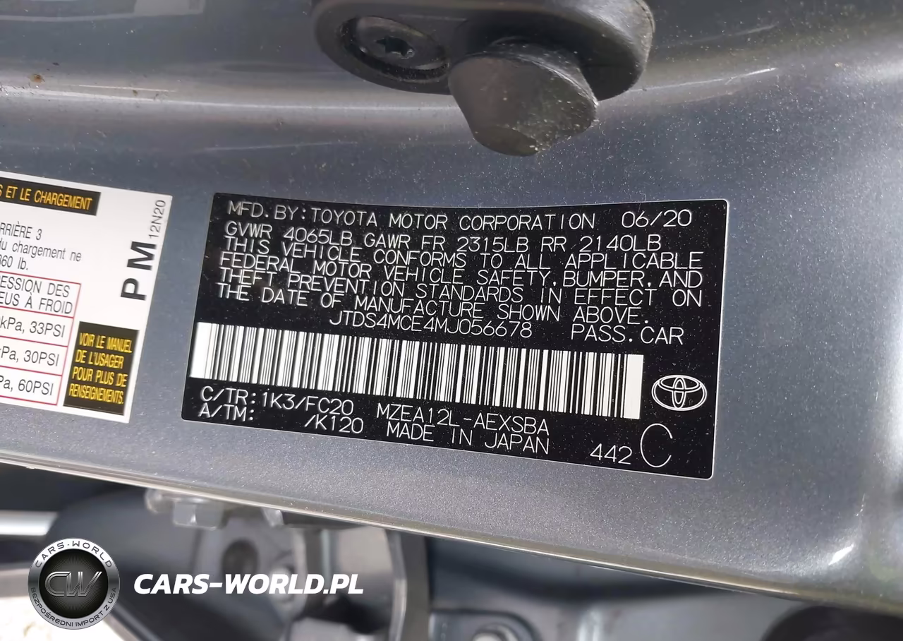 2021 Toyota Corolla Se VIN:JTDS4MCE4MJ056678 - 9