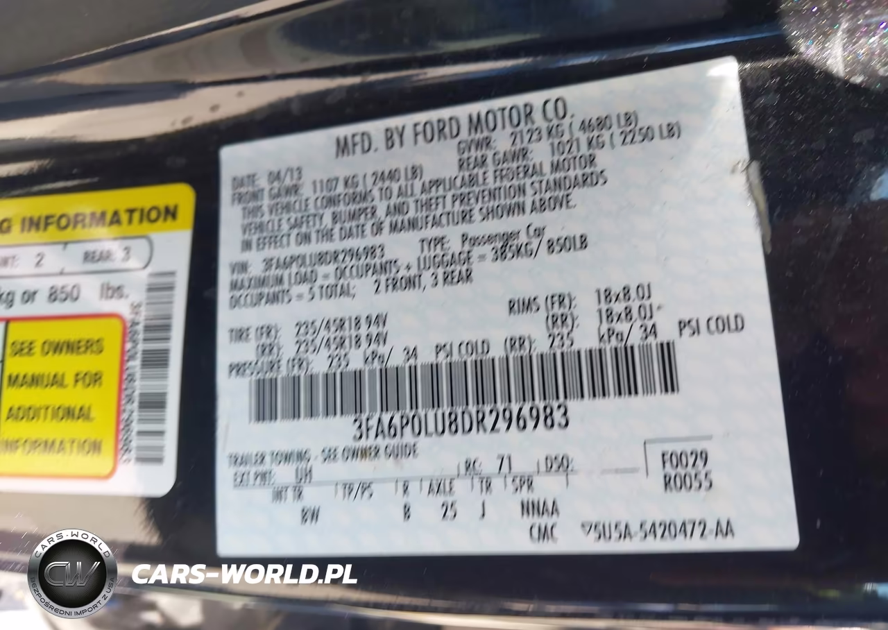2013 Ford Fusion Hybrid Se VIN:3FA6P0LU8DR296983 - 9