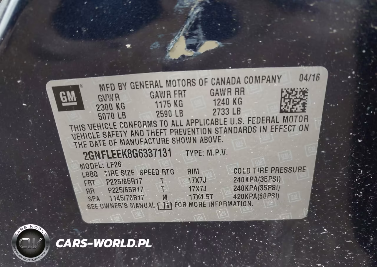 2016 Chevrolet Equinox Ls VIN:2GNFLEEK8G6337131 - 9