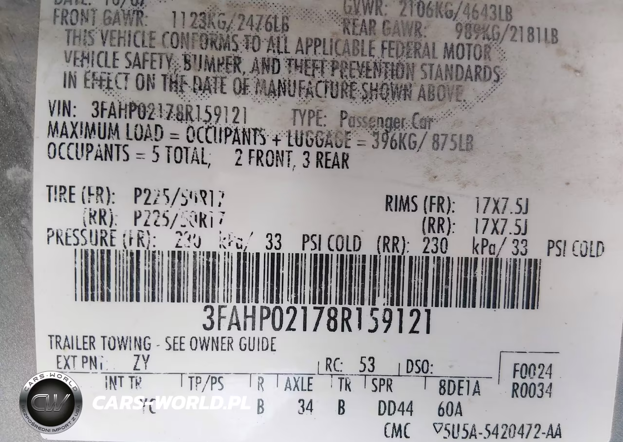2008 Ford Fusion Sel VIN:3FAHP02178R159121 - 9