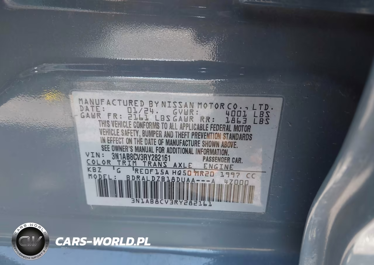 2024 Nissan Sentra Sv Xtronic Cvt VIN:3N1AB8CV3RY282161 - 9