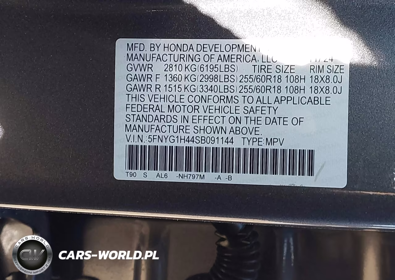 2025 Honda Pilot Ex-L VIN:5FNYG1H44SB091144 - 9
