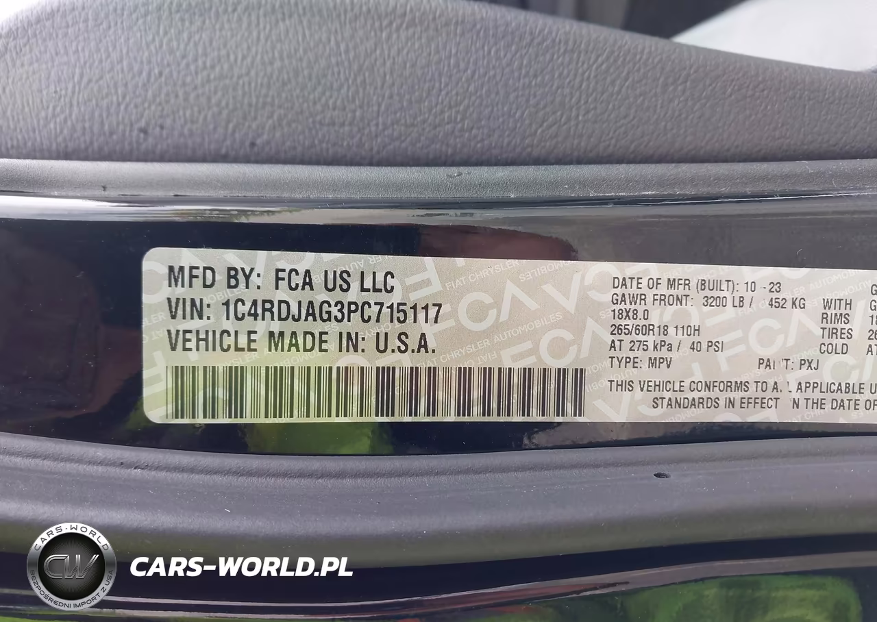 2023 Dodge Durango Sxt Awd VIN:1C4RDJAG3PC715117 - 9
