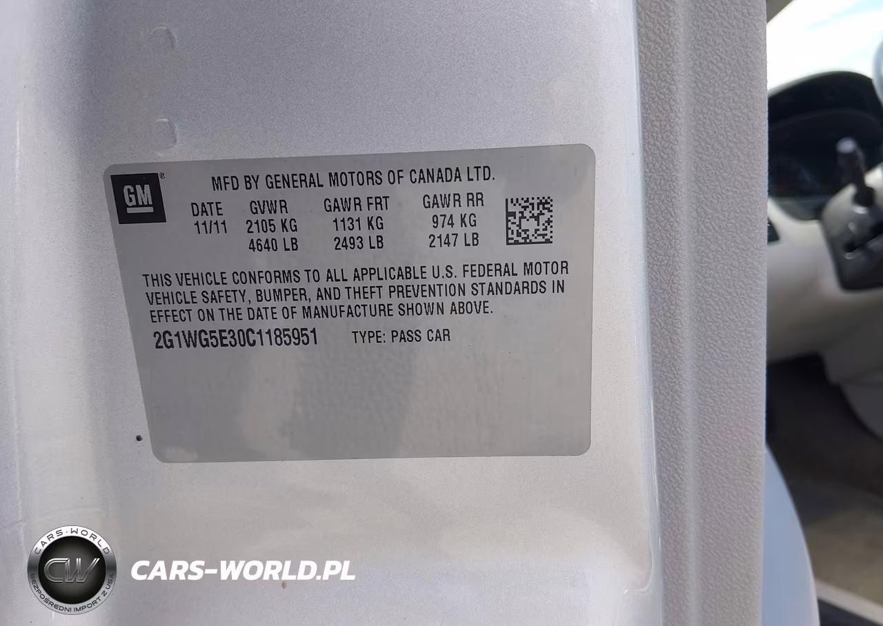 2012 Chevrolet Impala Lt VIN:2G1WG5E30C1185951 - 9