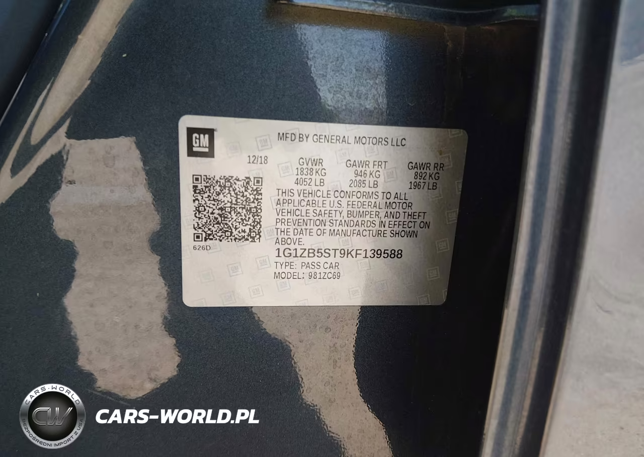 2019 Chevrolet Malibu 1Ls VIN:1G1ZB5ST9KF139588 - 9