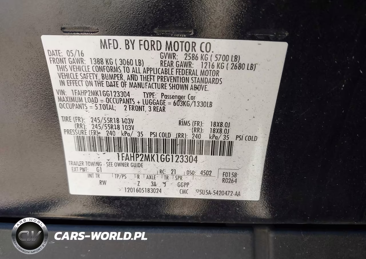 2016 Ford Police Interceptor VIN:1FAHP2MK1GG123304 - 9