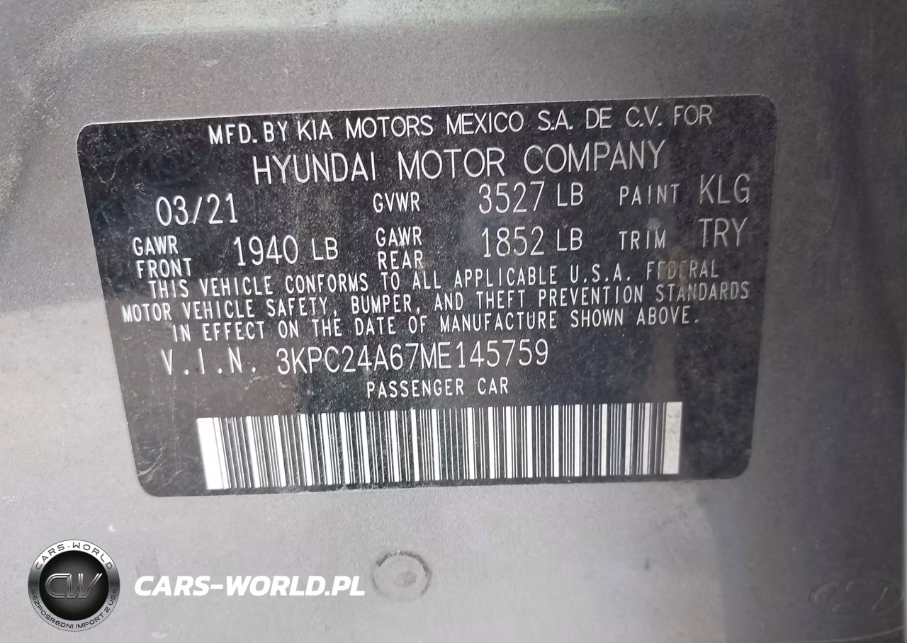 2021 Hyundai Accent Se VIN:3KPC24A67ME145759 - 9