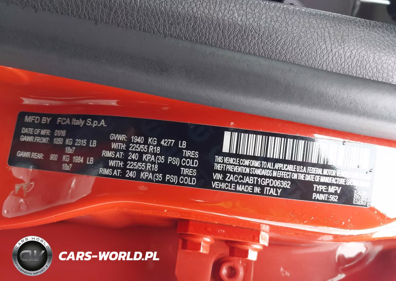 2016 Jeep Renegade 75Th Anniversary VIN:ZACCJABT1GPD06362 - 9