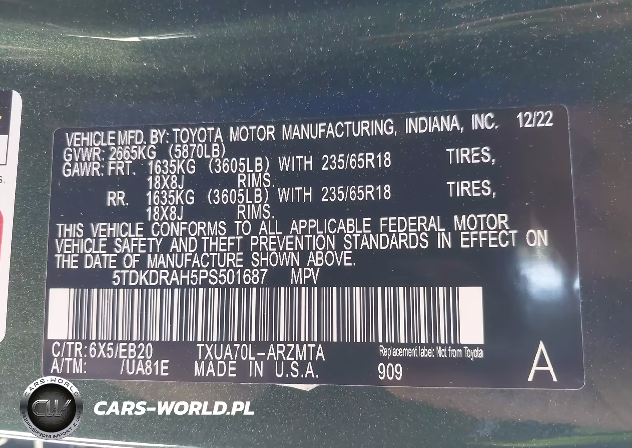 2023 Toyota Highlander Xle VIN:5TDKDRAH5PS501687 - 9