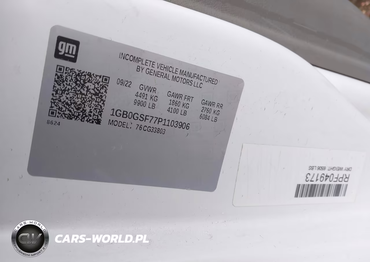 2023 Chevrolet Express Cutaway Work Van VIN:1GB0GSF77P1103906 - 9