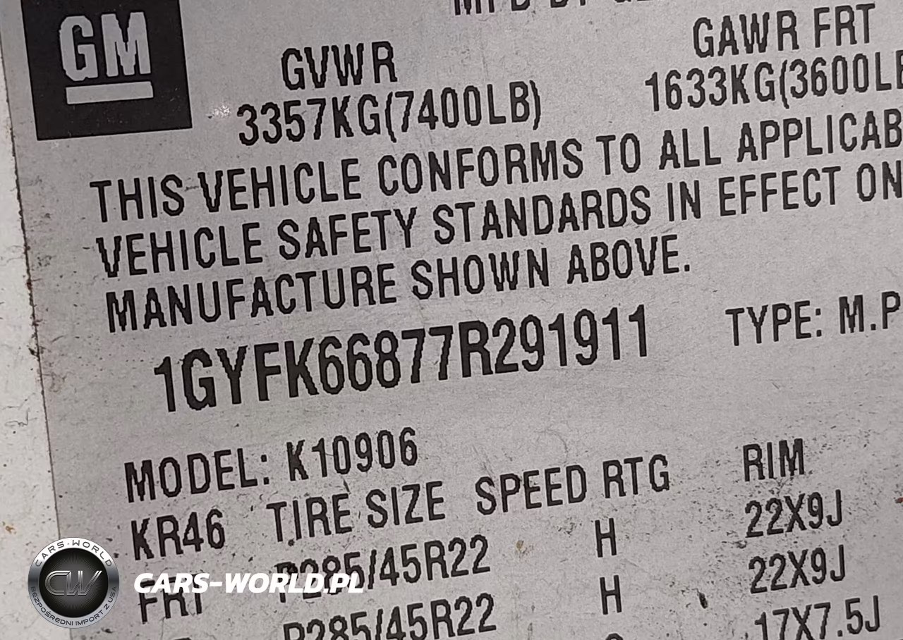 2007 Cadillac Escalade Esv Standard VIN:1GYFK66877R291911 - 9